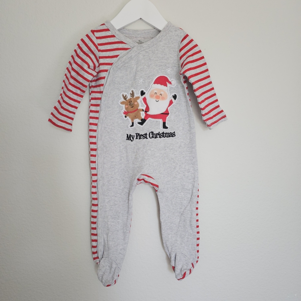 5/$15 Baby Starters 'My First Christmas' Baby Onesie, Size 9M.